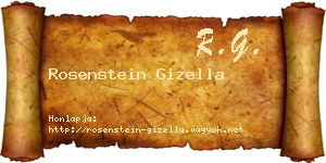 Rosenstein Gizella névjegykártya