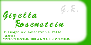 gizella rosenstein business card